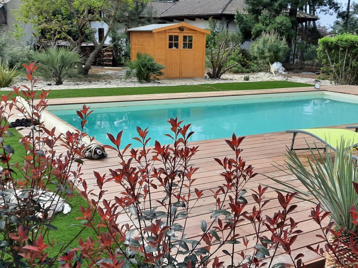Grande Maison Landaise Avec Piscine Privee, Proche Plage, Pour 8 Personnes A Biscarrosse - Fr-1-319-398 Buitenkant foto